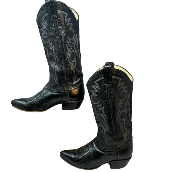 Remington VTG Cowgirl Cowboy Boots Womens SZ 5.5 Leather Western Snip Toe Rodeo - Picture 1 of 12